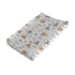 Cute Bear Changing Pad Cover, Cartoon Bear Rainbow Moon Stars Clouds for Boys Girls, Soft Stretchy Fitted Mats 32''x16''