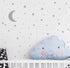 Moon and Stars Wall Decal Vinyl Sticker for Kids Room Decoration, Good Night Nursery Wall Decor (Gray)