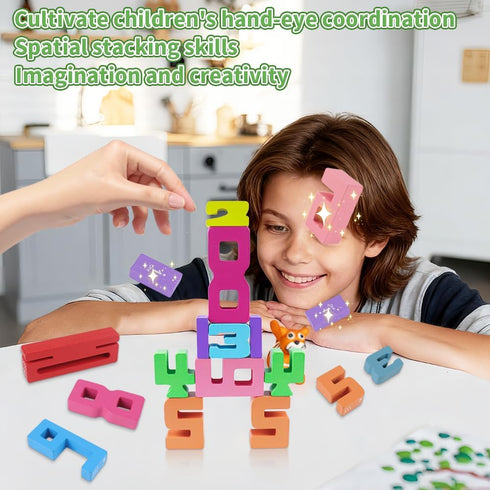 20Pcs 1 10, rytopt Wooden Number Building Blocks, Digital Building Blocks from to Easter, Party Favors, Stocking