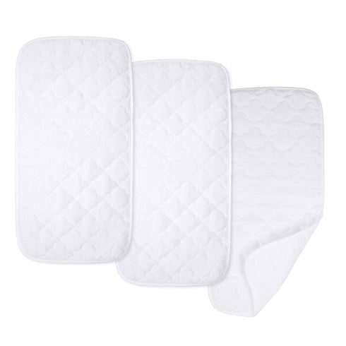 American Baby Company 3 Count Ultra Soft Microfiber Quilted Waterproof Changing Table Pad Liners, 11.5" x 23"