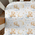 Pynnlts 52x28in Cartoon Bear Baby Crib Sheets Fitted Crib Sheet for Boys Girls Cute Bear Moon Stars Clouds Baby Sheet