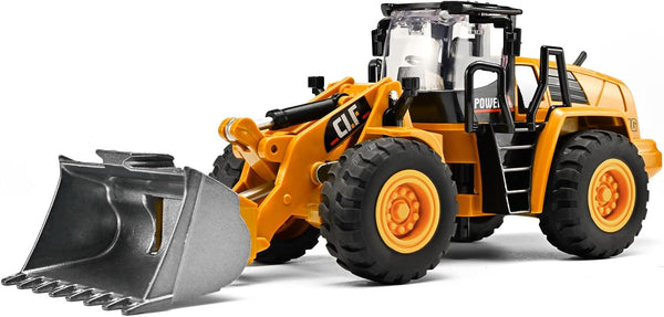 NOVAFUSION Bulldozer Toys for Boys, Bulldozer Toy with Movable Front Loading Arm and