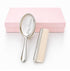 Set Custom Birth Flower Silver Baby Brush Newborn Keepsake Gift