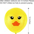 60 Yellow Duck Balloons - Cartoon Duck Printed Latex Balloons for Wedding, Birthday, Baby Shower & Classroom Decoration
