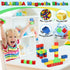 32PCS Magnetic Building Blocks for Kids Ages 3-5 - 1 Inch Magnet Blocks for Toddler, Montessori Toy, Preschool STEM