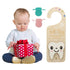 YROJISU Tooth Fairy Tooth Holder, Room Decor Tooth Fairy Door Hanger with Money Slot, Keepsake Bag & Elegant Patterns