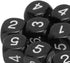 20Pcs Black 6 Sided Number Dice, Round Corner Polyhedral Dice, 16mm Role Playing Dice for Numeral Teaching Board Games