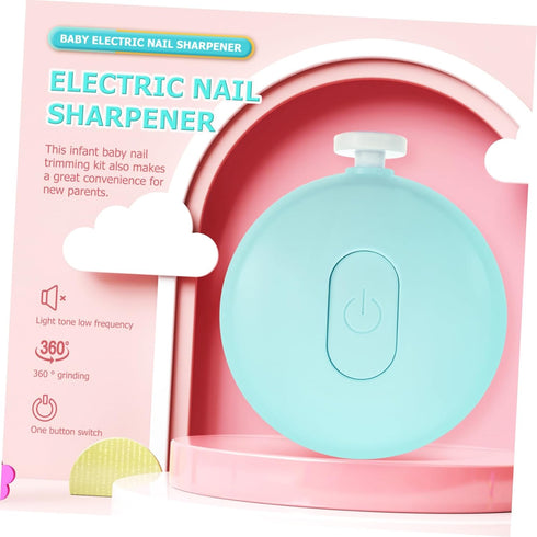HOODANCOS 1Set Trimmer Electric Nail Manicure for Newborns Boy Girl Includes Various Grinding Heads for Smooth Nail