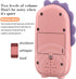 Baby Cell Phone Toy with Early Education & Music - Learning Educational Dinosaur Fake Phone Fun for Kids (Pink)