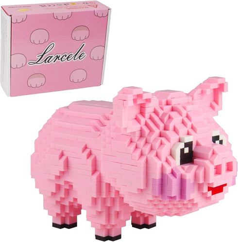 Larcele Micro Pig Building Blocks Mini Toy Bricks, 1547 Pieces KLJM-02 (Model 558)