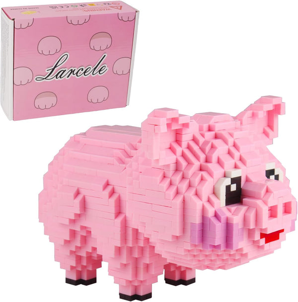 Larcele Micro Pig Building Blocks Mini Toy Bricks, 1547 Pieces KLJM-02 (Model 558)