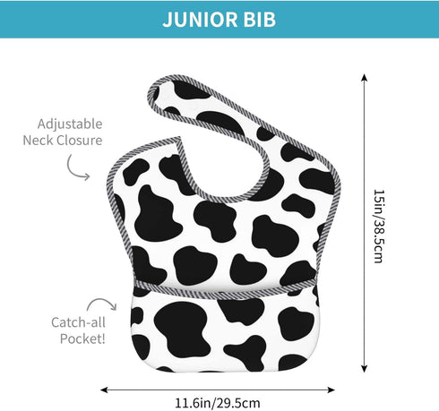 Bibs Cute Baby Stuff - 2 Packs for 6-24 Months, Waterproof Washable Fabric