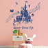 Supzone Castle Wall Stickers, Fairy Tale Castle Quotes Stars Wall Decor for Baby Nursery Room Kids Bedroom