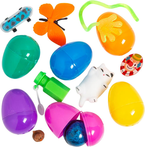2 1/2" 100 Fun Express Bulk Pc. Colorful Toy-Filled Plastic Easter Eggs, Ready To Hide For Easter Hunts, Bunny Trunk
