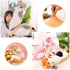 Long Cat Plush Pillow, Pink Cat Body Pillow, Soft Plushies Kawaii Stuffed Kitten Toy for Kids Girlfriend (43.3 Inch)