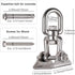 Heavy Duty 360° Swivel Swing Hanger, Stainless Steel Hammock Hook for Ceiling, Porch Swing, Gym, 1000 lb Capacity