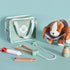 15-Piece 3+ J06466 Janod Pretend Play Vet Suitcase Role Play Veterinary Kit in Durable Zip-Up Cloth Case with Badge