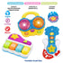 WEofferwhatYOUwant Baby Musical Instrument Set - Guitar, Bongo Drums & Piano - Bedtime Light-up Projector, All