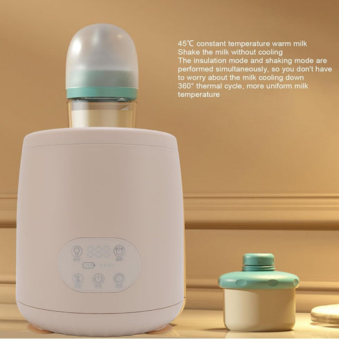 TOPINCN Automatic Mixing Electric Baby Bottle Warmer Rechargeable Automatic Baby Bottle Shaker Smart Milk Powder Milk