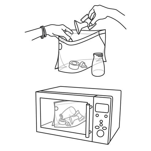 Ardo Easy Clean - Multi-use Microwave Steam Cleaning Bags for Breastfeeding Accessories, 5 Bags