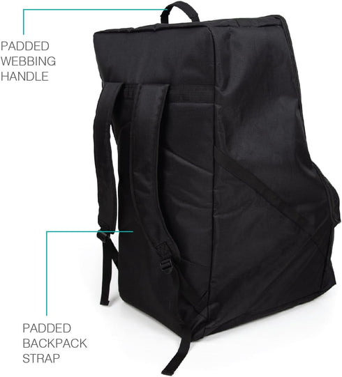 The Peanutshell Car Seat Travel Bag for Airplane Gate Check, Universal Fit, Backpack Cover for Baby Travel Essentials