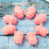 HAKACC 20 PCS Mini Squishies Pig Bath Toys, Pink Rubber Squeaky Toys for Baby Shower Party Favors