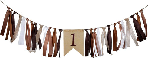 1st Birthday Decorations for High Chair Banner Boy's First Highchair Birthday Banner