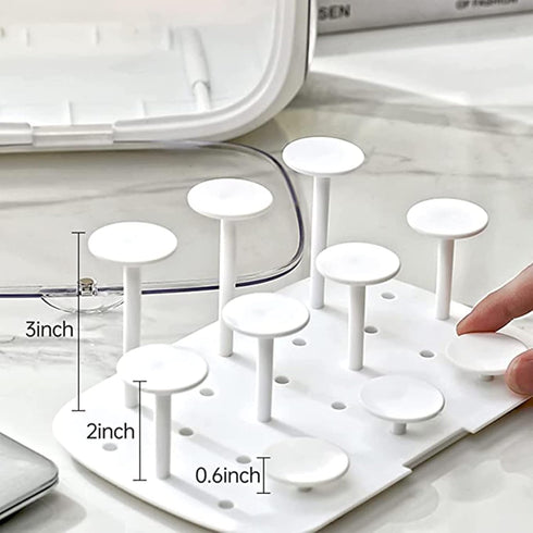 WMM Clear Acrylic Display Case for Figures with LED Light, Dustproof & Moistureproof Display Stand with Door, Storage