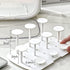 WMM Clear Acrylic Display Case for Figures with LED Light, Dustproof & Moistureproof Display Stand with Door, Storage