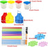 Paint Brushes for Kids with No Spill Paint Cups and Art Smock, 100PCS Brush Set for Toddler Watercolor and Acrylic Paint