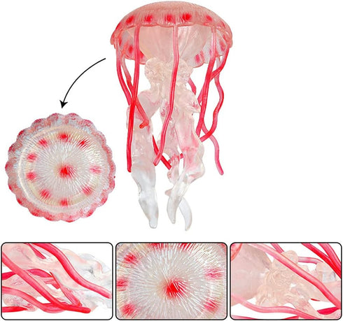 Incredible Creatures Realistic Jellyfish Model Figure Toys, Simulated Sea Life Animals Figurine Collection for