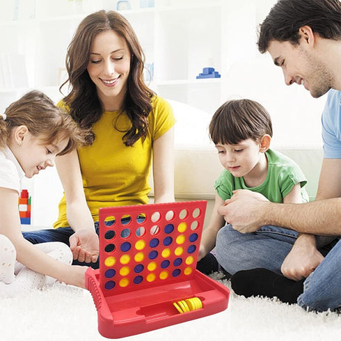4 in a Row Game - Board Games Toys for Girls, Classic Four in a Row with 6 Spare Discs for Ages 3 to 12