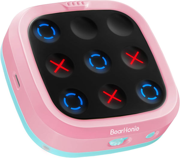 BearHonie Electronic Tic Tac Toe Game Portable Puzzle Board Games for Kids &