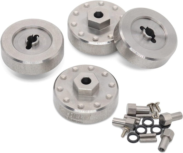 Stainless Steel Wheel Weights Hex Extended Adapter 5mm for AXIAL SCX24 Deadbolt C10 Jeep JLU Gladiator Bronco Upgrades