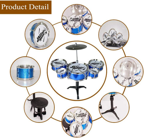SKLOER Set Set Set Kids Drum Toddler Instrument Educational Percussion Stimulating Childrens Creativity Drum for Kids
