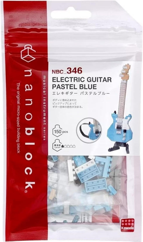 nanoblock Instruments - Electric Guitar Pastel Blue, Collection Series Building Kit