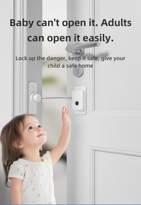 Tazyuxd (1 Pack) Door Locks for Kids Safety,Auto Unlock Door Latche Quick and Easy Child Proof Door Lock Prevent