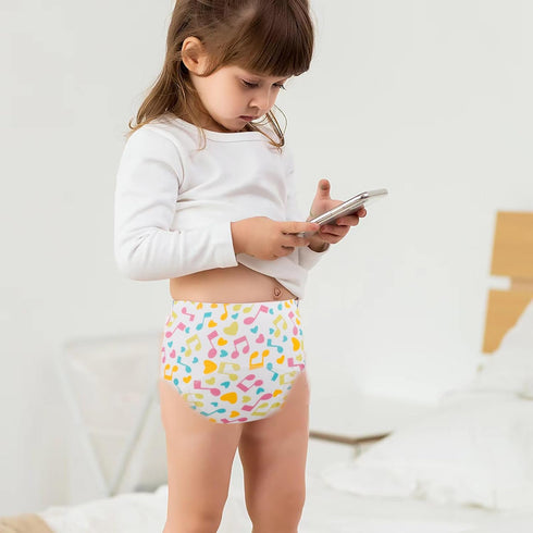 Pants(8 Packs, 3-4T, Potty Training Underwear for Girls, Toddler Learning Designs Training Multi-Colored, M)
