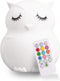 Lumipets Remote Control Silicone Night Light for Kids, Owl Design with 9 Soft Colors & Sleep Timer