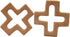 10pcs Natural Wooden Cross Pendant, Pure Beech Wood Animal Shape for Handmade Necklace/Bracelet