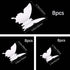 24pcs 3D Butterfly Removable Mural Stickers - Wall Stickers Decal for Home and Room Decoration (White-24pcs)