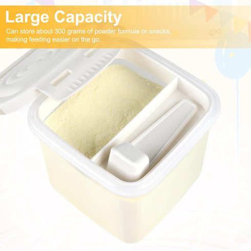 Accmor Formula Dispenser On The Go, Formula Container to Go, Portable Milk Powder Kids Snack Container with Scoop