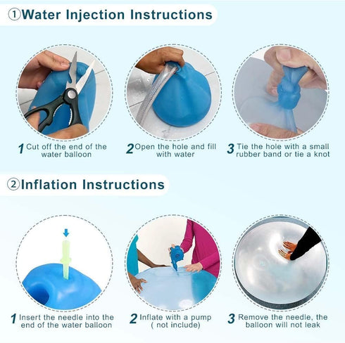 Water Ball Bubble Ball for Adults, 47'' Inflatable Soft Rubber Beach Ball for Outdoor Parties