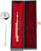 Miniature Flute, 11cm Gold Flute with Stand and Case, Copper Mini Musical Instrument for Dollhouse Decor