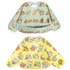 Little Dimsum Full Sleeved Feeding Bib 2 Pack, Baby & Toddler Waterproof Bib Apron, Food Protection Large Pocket Eating