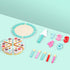 Set Birthday Cake Cutting Toys, Wooden Play Food for Kids Toddlers, Pretend Play Kitchen Toys for Boys Girls