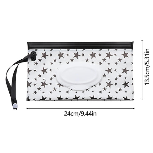 linenb 10pcs 24 13.5cm(C-12) Travel Wipes Case Snap Strap Portable Baby Wet Wipes Bag Tissue Box Container Easy-Carry