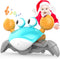 Yeaye Crawling Crab Baby Toys, Tummy Time Toy for 0-12 Months, Learning Crawl System Music, Green