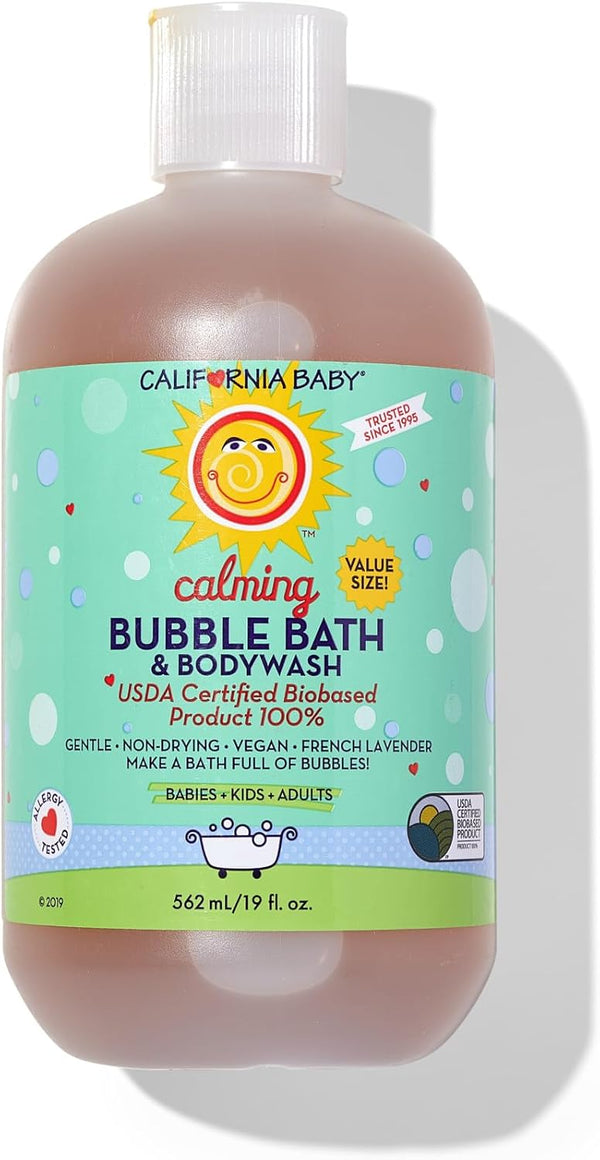 California Baby Calming Lavender Bubble Bath + Baby Wash | 100% Plant-Based