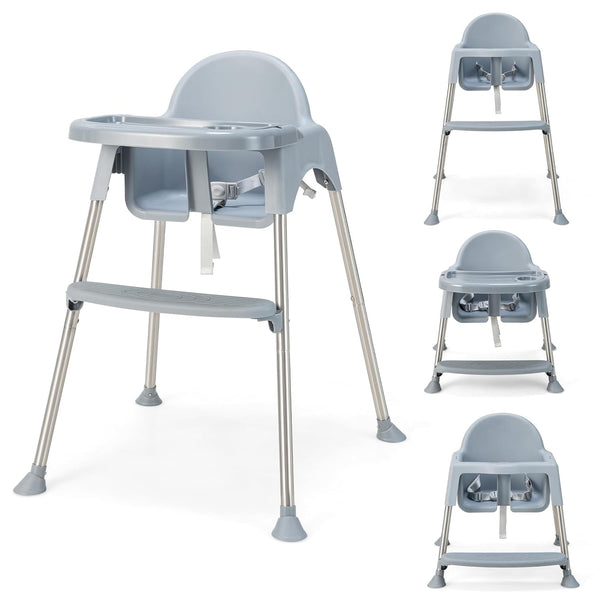 HONEY JOY Baby High Chair, 4 in 1 Convertible Highchair for Babies
